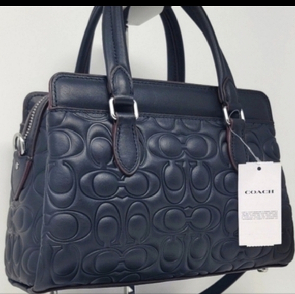 COACH NWT Purse Bag Satchel Crossby RARE Embossed Debossed LEATHER - Picture 9 of 14